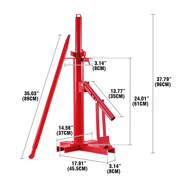 WARRENAU Portable Manual Tire Changer Bead Breaker Tool Machine Fit