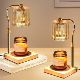 2 Pack Dimmable Candle Warmer Lamp with Timer Adjustable Height, Birthday Gifts for Women, House Warming Gift New Home Decor for Mom, Modern Electric Wax Melt Warmer for Jar Candles