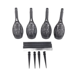 4PCS Solar Flame Lights Waterproof LED Solar Powered Torch Lamp with Flickering Flame for Garden Decoration