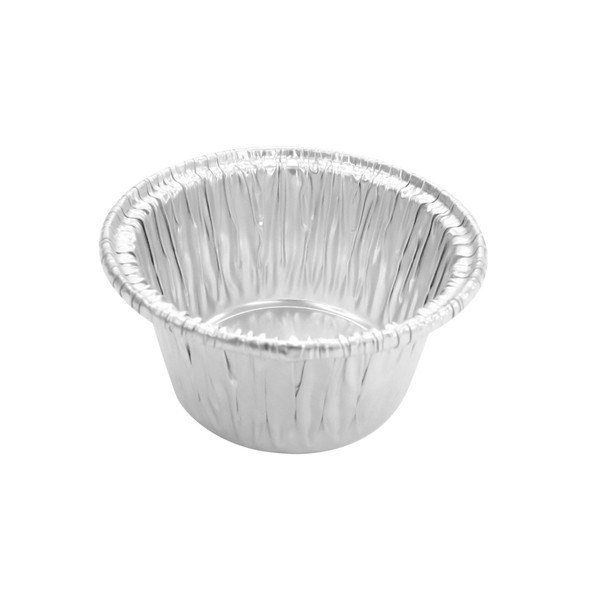 KitchenDance Disposable Aluminum Ramekins Souffle Foil Cups - 2 Ounces Round Individual Baking Cup Perfect for Home, Bakeries, Restaurants - Great for Parties and Catering, S220, 100 Count