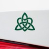 Transparent Decal Stickers of Celtic Knots Trinity Heart (Green) Premium