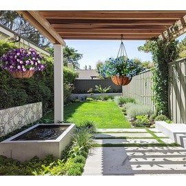 Heybe 16 inch Hanging Basket Chains 4 Point,3 Pack Thicker Chain for Hanging Plants 4 Lead, Hanging Planter Chain 4 Hooks