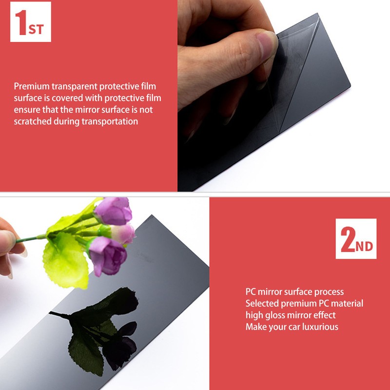 6 Pcs Side Door Window Cover Glossy Black Pillar Post