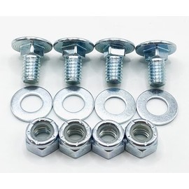 MSAOWUED 4/Pack (5/16-18) 5/8" 784-5581A Carriage Bolts Nuts kit fits MTD Shave Plate Scraper Bar 790-00120-0637 Snow blowers