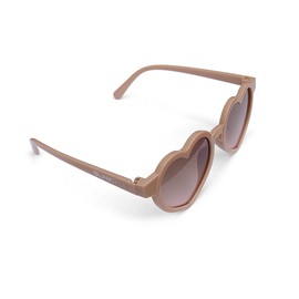 BlinkRite Heart Shaped Sunglasses for Kids, Party Sunglasses for Boys and Girls Aged 3-12 (Beige)