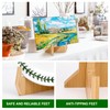 kroucoco Plate Holder Display Stand,6.8 inch Bamboo Easel Stand for