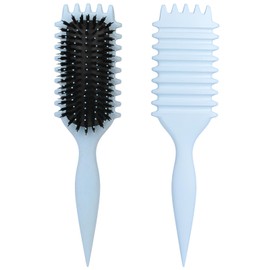 New Curly Hair Brush, 2025 Newest Brush Less Pulling Styling Brush for Men and Women, Curl Brush,Boar Bristle Hair Brush Styling Brush for Detangling (Blue)