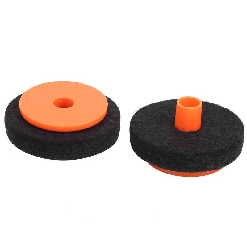 7Pcs Drum Felt Pad Kit Black Orange Red Wear Resistant