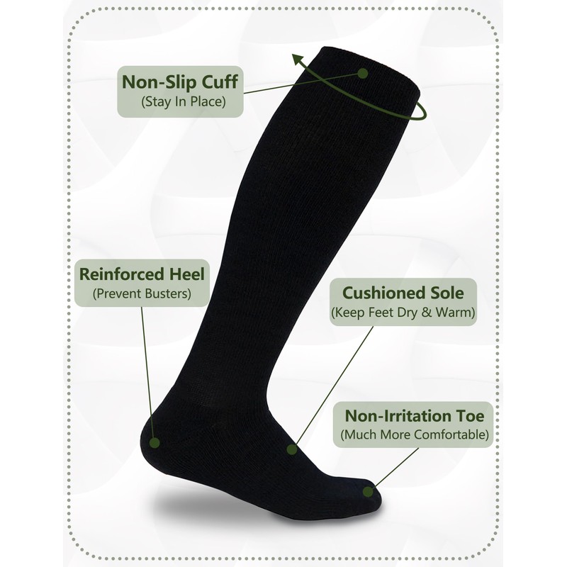 +MD 3 Pairs Light Compression Socks for Women & Men,Viscose