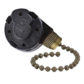 ZE-268S2 Electrical Pull Chain Switch, ON-Off Switch with Beaded Pull Chain Extension Compatible with Hunter Ceiling Fans Light, Lamps and Wall Lights (BRONZE Pull Chain)