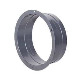 TiCoast Straight Pipe Flange Metal Galvanized Duct Connector Flange for Ventilation System Piping Parts Silver (TZ-150mm)