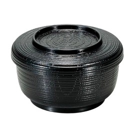 [Made of Heat-resistant ABS Resin] (Small) Split Rice Dish, Black (No Tier) [External Dimensions 4.8 x 3.0 inches (12.3 x 7.6 cm), Inner Dimensions 4.3 x 2.0 inches (10.9 x 5.1 cm) (Full Water 400cc)]