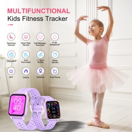 HENGTO Kids Smart Watch with 20 Sports Modes, Fitness Tracker for Girls Boys Age 6+ with Sleep Monitor, Step Counter, Alarm Clock