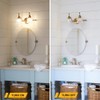 Ditoon Brass Vanity Light, Farmhouse Brushed Gold Bathroom Light Fixtures,