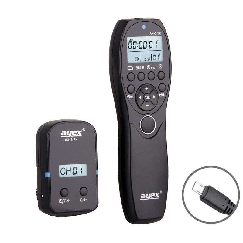 ayex Wireless Timer Remote Shutter Release AX-5 Compatible with Sony