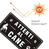 Cartello Attenti al Cane Metallo Riflettente 30 x 15 cm