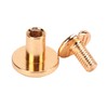 200 Set Chicago Screws Set 9.5x8mm Hard Thick Brass Uniform