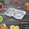 Qewro 15 Sets Snack Containers, Reusable Double Compartment Condiment With