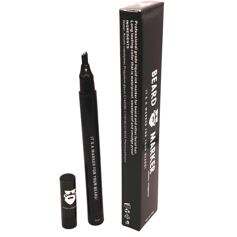 Beard Filler Pen by Beard Marker – ebony-elegance (Black) –