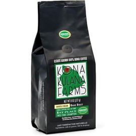 Kona Kulana Farms Whole Bean Dark Roast – 100% Estate Grown Kona Single Origin Coffee – Freshly Roasted Arabica Coffee from Hawaii – 8oz