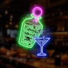 Halloween Cocktail Neon Sign, Spooky Spirits Home Bar & Party