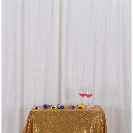 Eternal Beauty 122x213cm White Shinny Sequin Photography Backdrop Party Prom Wedding Youtobe Banquet Photo Background (4x7 feet)