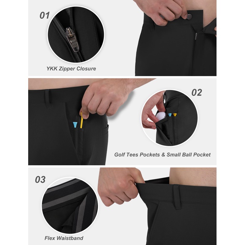 Shallowlulu Men's Golf Shorts 7"/ 10" Stretch Quick Dry Water