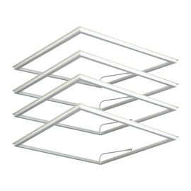 LumeGen 2x2 LED Panels Frame Light - Case of 4 | Wattage Adjustable 20W/25W/30W/35W/40W | 5 Color Tunable 3500K-6500K | Slim Design for T-Grid Ceiling | Emergency Driver Compatible