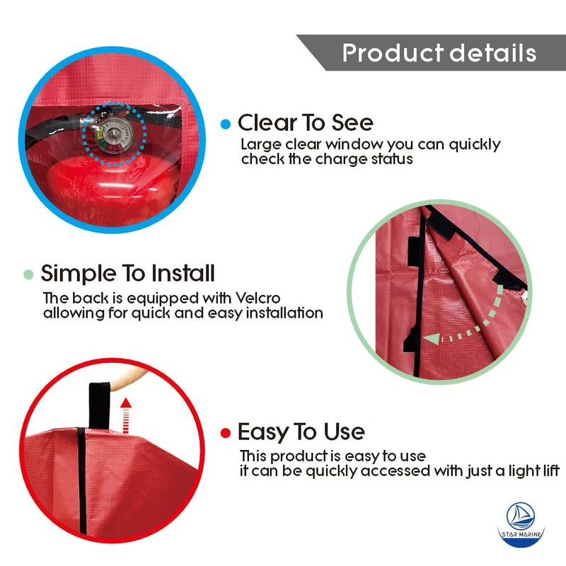Heavy Duty Fire Extinguisher Cover with Window - Fire Protective
