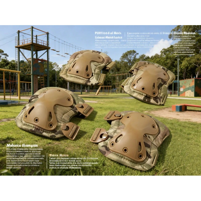 Rodilleras Coderas Tácticas HHYsy 4 Pz Para Deportes Motocross Paintball