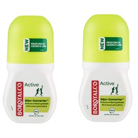 Borotalco: Deo Roll On"active cedar and lime" 50 ml (1.69 fl.oz), pack of 2