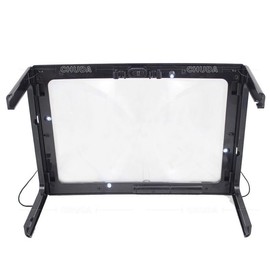 WADY Lupa para Leer Gran Página A4 Manos Libres 3X con LED Rectangular Plegable - Escritorio para Niños Mayores Baja Visión (Negro)