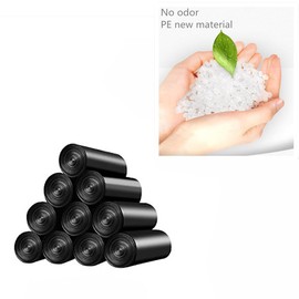 10 Rolls Black Compostable Extra Strong Organic Bin Liners with Handle - 200 Totals