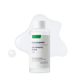 EQQUALBERRY Tnico facial Swimming Pool 155 ml - Tonico hidratante facial coreano tipo milk toner con glicerina y pantenol para exfoliacin suave y...  