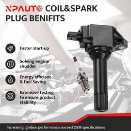 Ignition Coil Packs and Spark Plugs fit for H4 2.0 2.5 2013 2014 2015 2016 Subaru Forester Impreza Legacy Outback XV Crosstrek, UF724, Set of 4