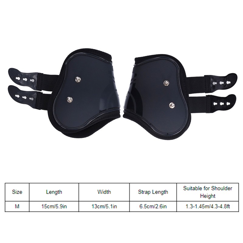 2Pcs Horse Tendon Boots Set Sturdy Adjustable PU Shell Tendon