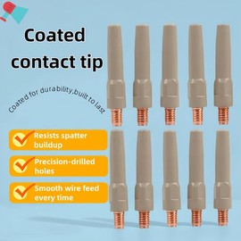 10/20/30 Pcs Ôºà40mm*1.0mmÔºâUniversal Welding Contact Tip & Anti-Spatter Nozzle Kit ‚Äì Copper-Base Conductive Tips with Slag-Proof Coating, Non-Stick Design for Enhanced Arc Stability & Efficiency | Compatible with All Torches  sold a dura profesion:_10 pcs