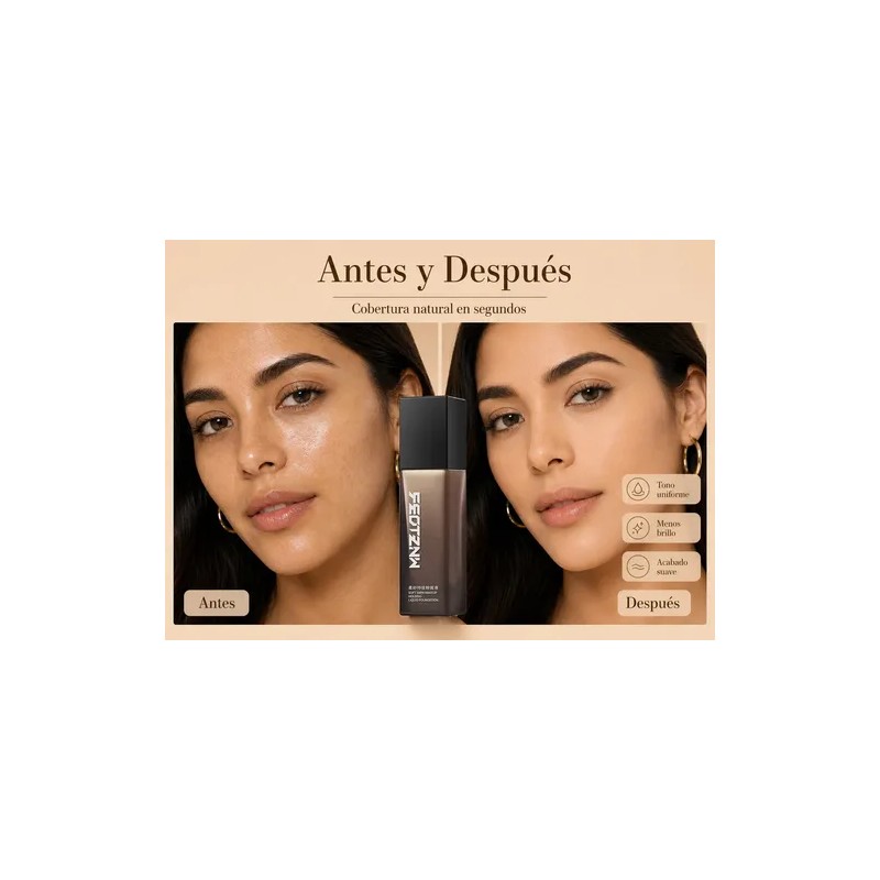 Base Maquillaje Feotznw Mate Tono Natural 30g Larga Duración
