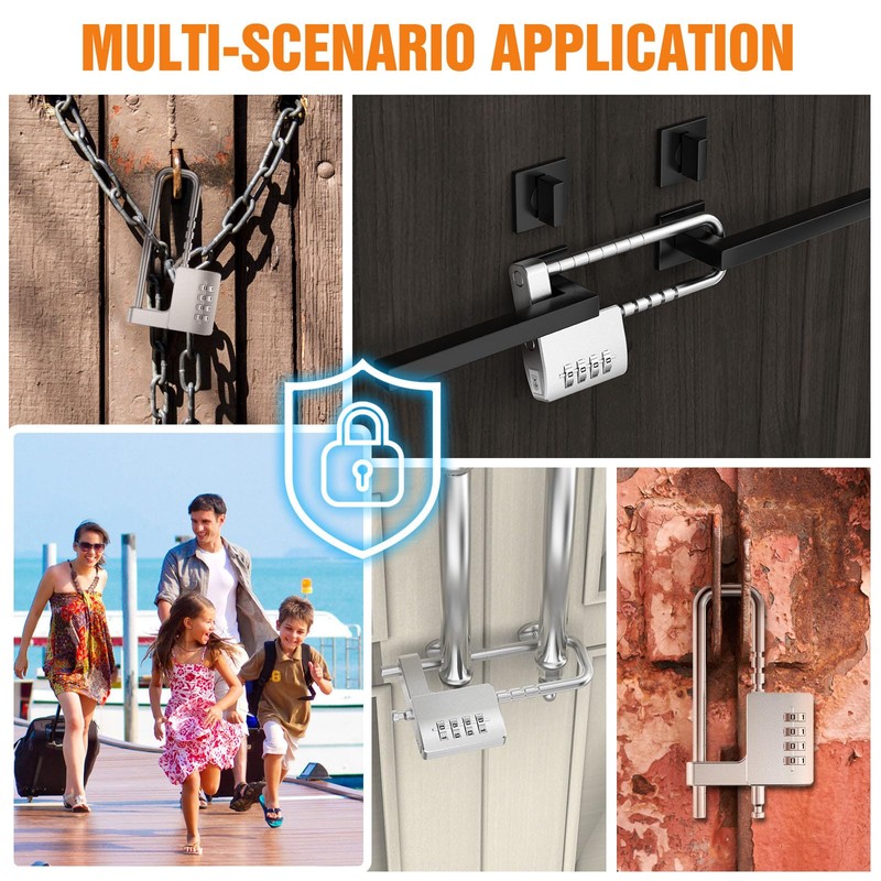 MeBantoo Cabinet Lock with Combination, Adjustable U-Shaped Combination Cabinet Lock