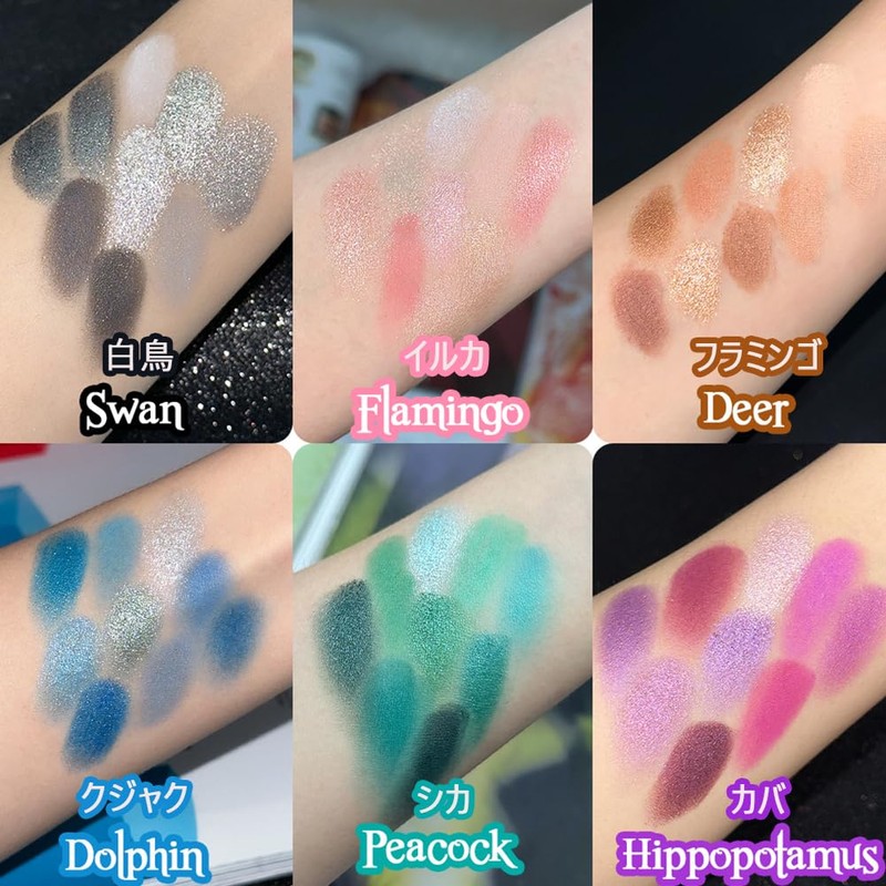 Mini 9 Cool Shade Eyeshadow Palette Black Smokey Matte Glitter