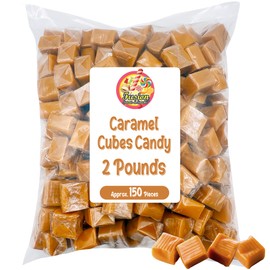 Caramel Cubes Candy Individually Wrapped - 2 Pound Bulk Bag - Caramel Candy Soft Classic Chewy Candy For Holidays, Christmas, Or Any Occasion