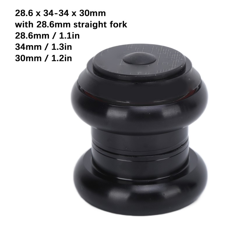 LeBycle Bicycle Double Bearing Headset with 28.6mm Straight Fork Waterproof