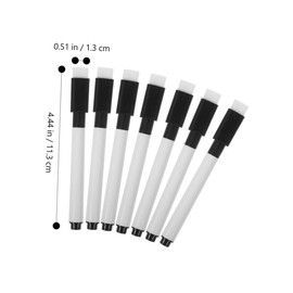 SEWACC 20pcs Small Whiteboard Markers with Eraser Water Based Erasable Pens for Creative Drawing Smooth Surfaces for Office School and Home Use