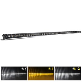 CO LIGHT Led Light Bar Single 50 inch Slim Single Row Lightbar Driving Combo Beam Off Road Fog Work Lights with Mounting Brackets & 6D Reflectors for Truck, Car, Cabin, Boat, ATV, UTV