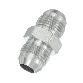 PATIKIL Hex Reducing Nipple Connectors Pipe Adapter 3/4" Male 37° Flare JIC x 3/4" g Male Straight Adapter, Pipe Fitting Reducer Nipple Adapter Plated Steel Hydraulic Fitting