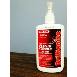 BRILLIANIZE POLISH & GLASS CLEANER 8 OZ PLASTIC BOTTLE