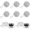 Stainless Steel Mesh Tea Ball with Chain, 8Pcs Stainless Steel