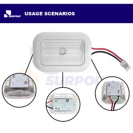 SURPOUF W10843353 W10695459 Refrigerator LED Light Module Assembly Fits for Whirlpool Kenmore Maytag Replaces W11126053, W10660728, W10279030, W11205083