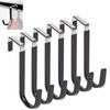6 Pack Over The Door Hooks,with Rubber Prevent Scratches,Door Hangers