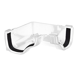 Polypipe OGEE ROG13 Extra Capacity Gutter Internal 90 degree Angle WHITE 130 x 70mm
